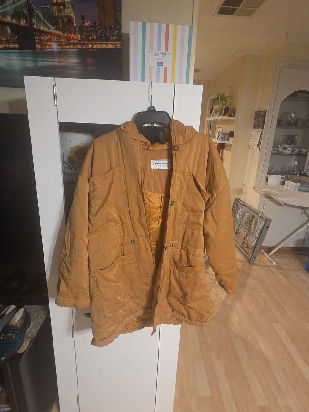 Ann Ferriday Los Angeles Mustard Hooded Jacket